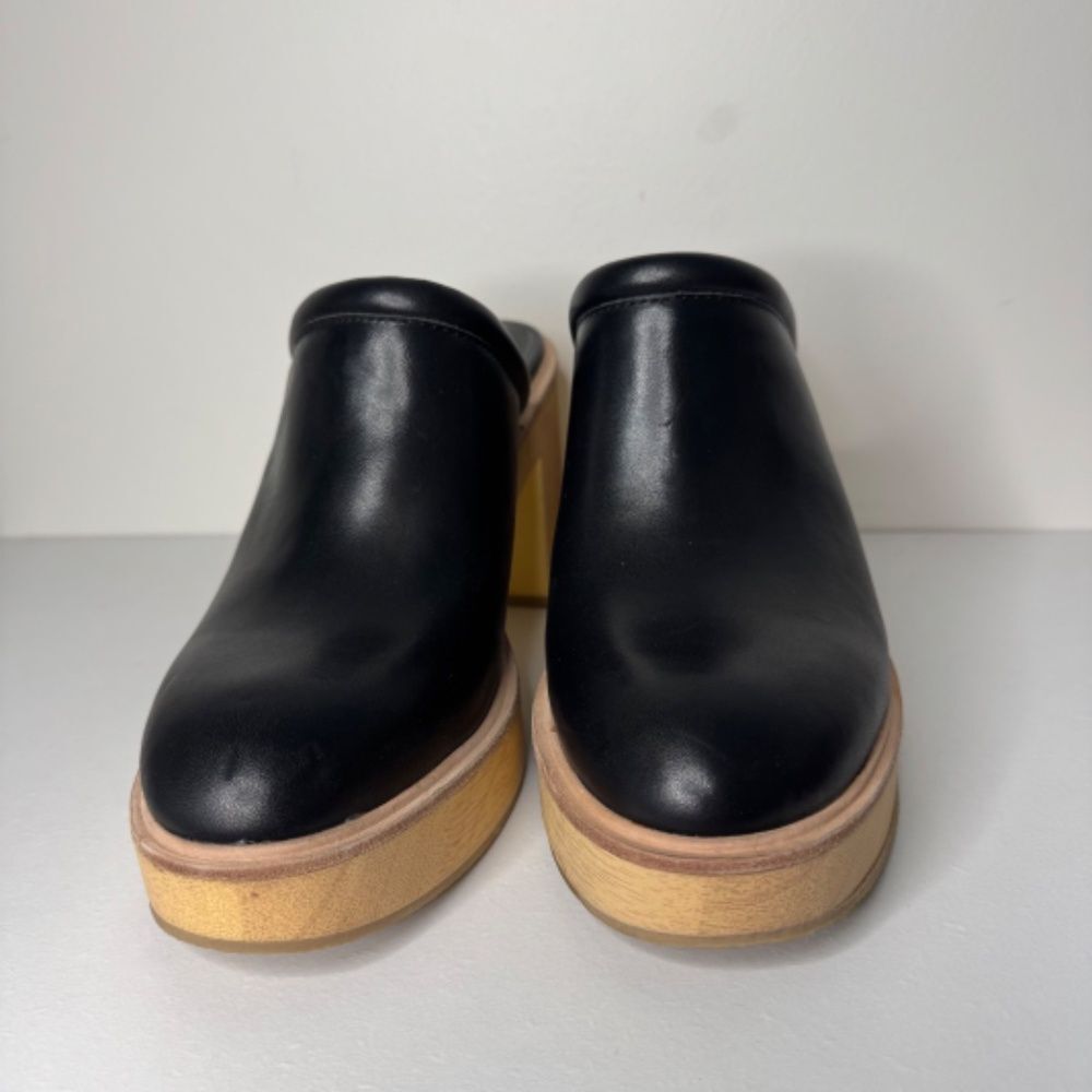 NWOB Dolce Vita Camdin Black Leather Mule Clog Platform Heel | Size 9.5 - Picture 4 of 10